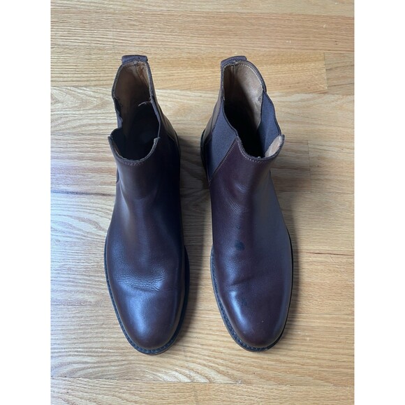 Cos Brown Leather Chelsea Boots Men’s Size EU 43/ US 10 Made In Portugal - Picture 1 of 9